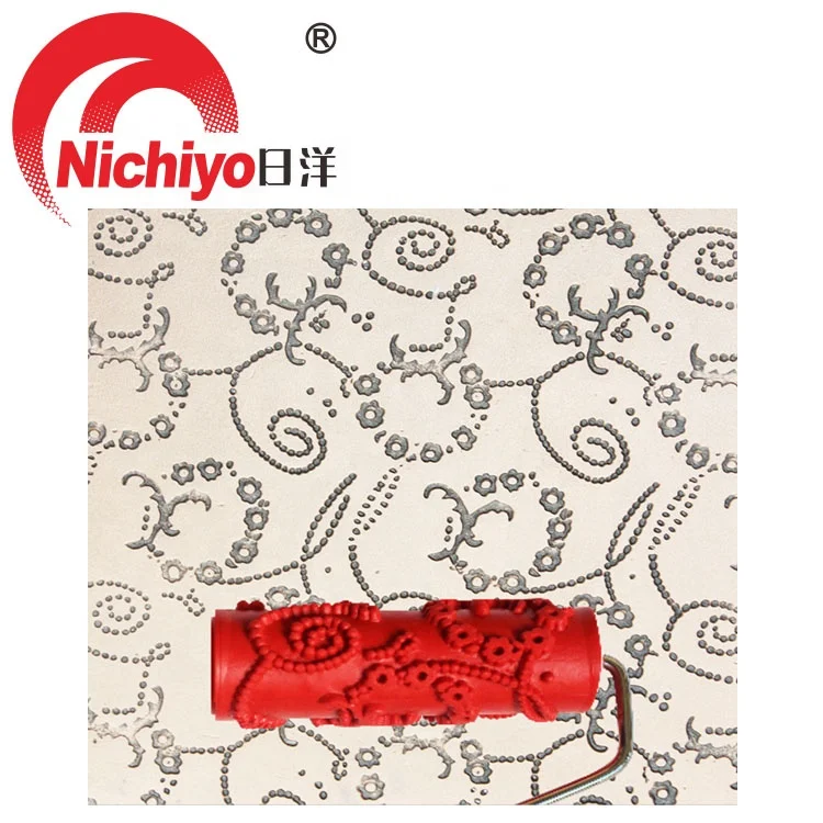 Wall Paint 7 Inch Pattern Paint Rubber Roller For Liquid Wallpaper Decoration Wall Texture Rubber Roller