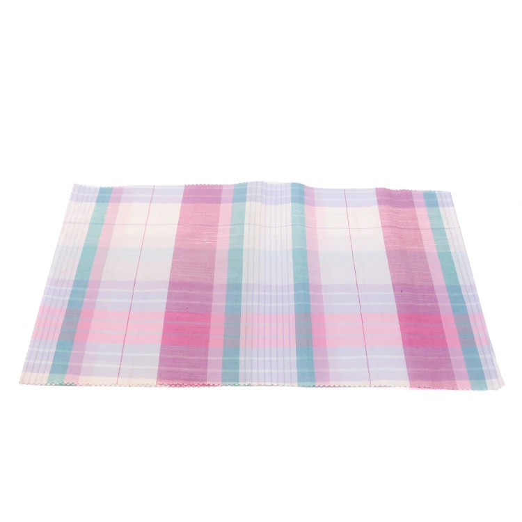 Cheap price check design 100% cotton yarn dyed shirting fabric