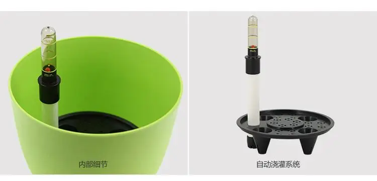 
Amazon hot sale automatic self watering flower pots planters wholesale plastic plant pots flowerpot 