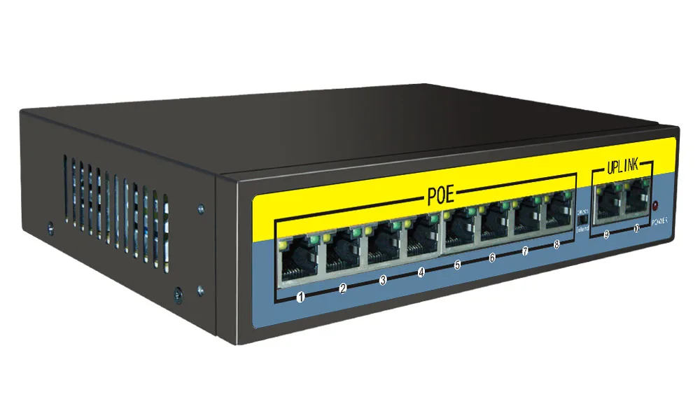 Factory direct OEM/ODM high quality 8 port 10/100M poe switch for hikvision ip cameras