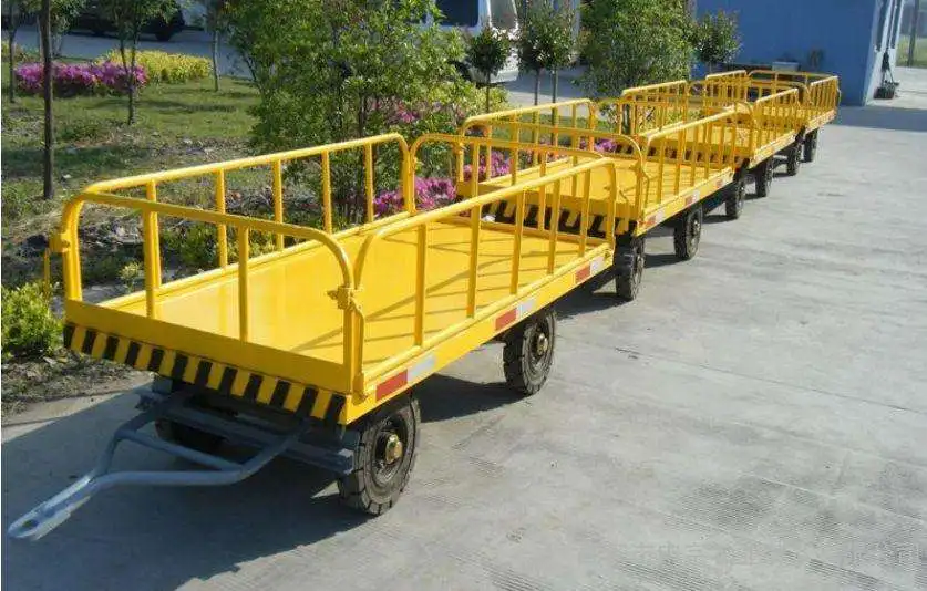 1-2ton towable airport aviation baggage semi trailer
