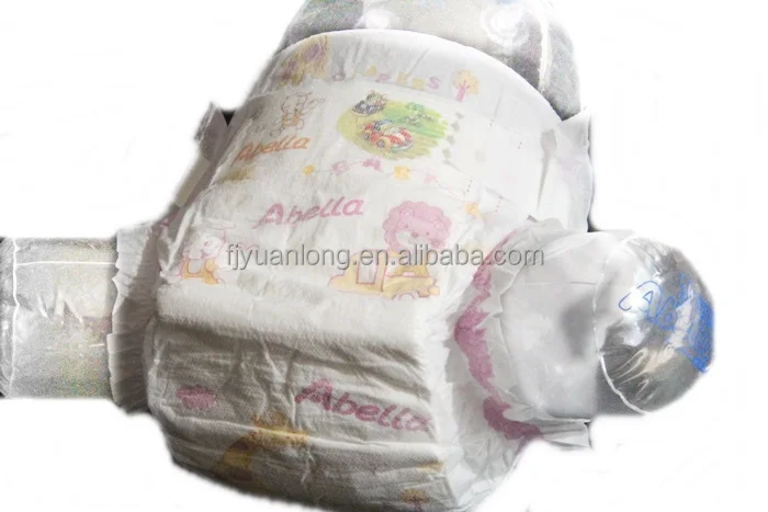 Китай, класс B, оптовая продажа, дешевый хлопковый тип, дышащие Волшебные Ленты, детские подгузники 50x4 в упаковке