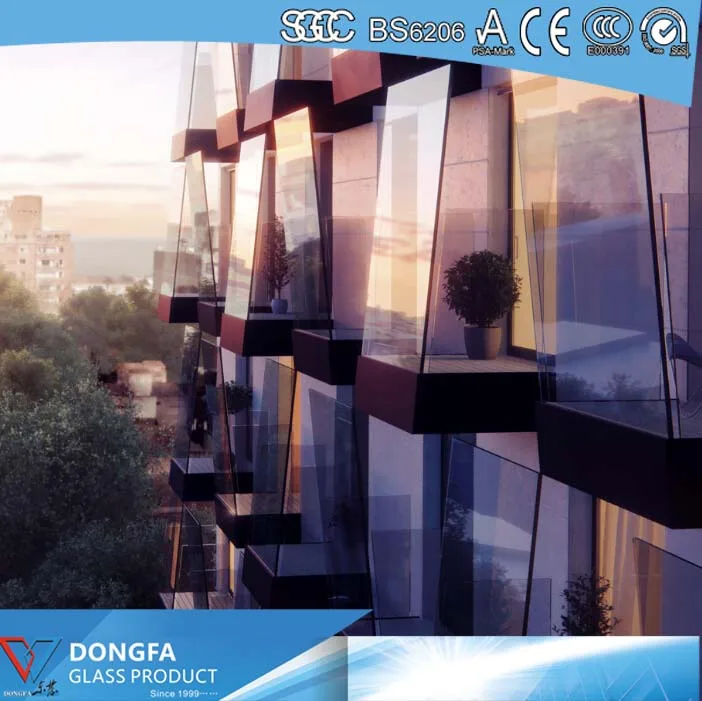 
XYG laminated safety glass for balcony railing glass 