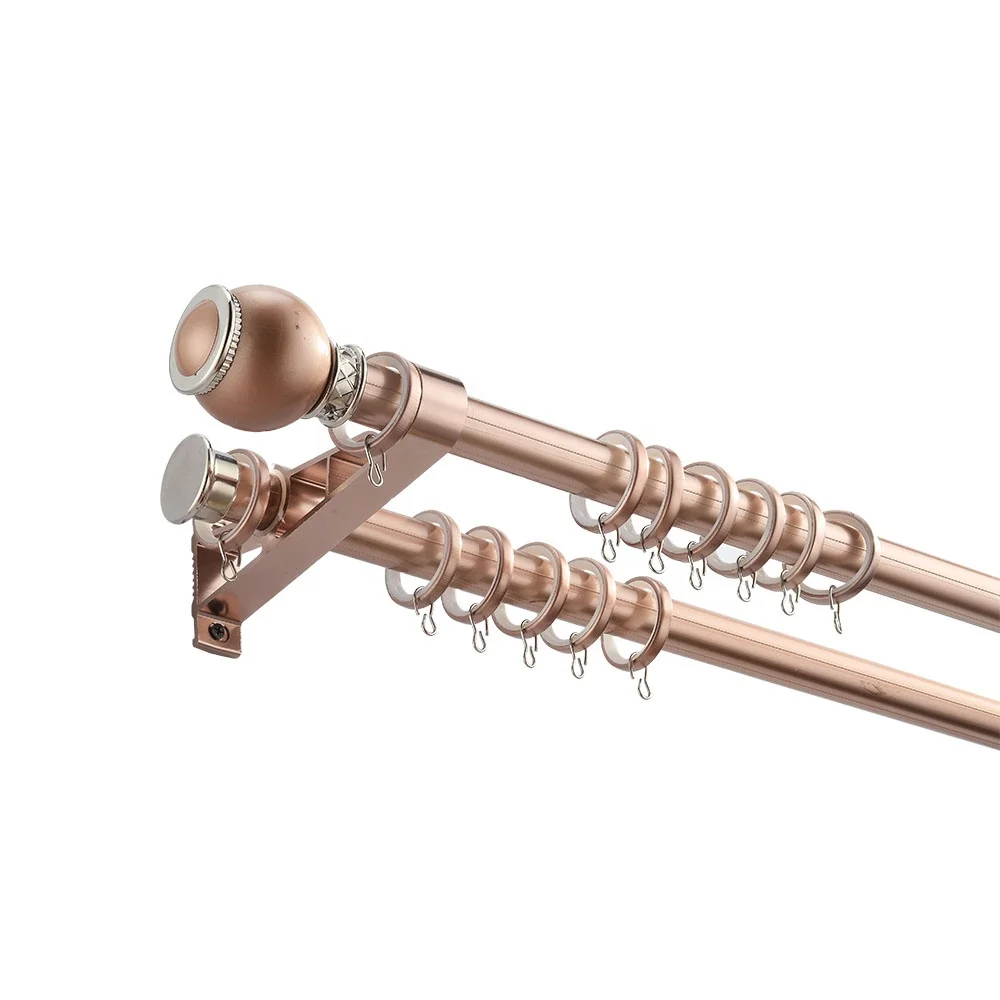 Bangladesh decorative aluminum alloy length 5m curtain rod with ceiling brackets