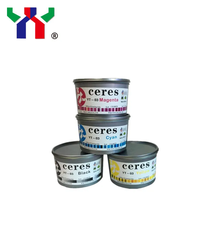 Горячие продажи High Gloss Ceres офсетная печатная краска YT-03 черного цвета 1 кг/упаковка