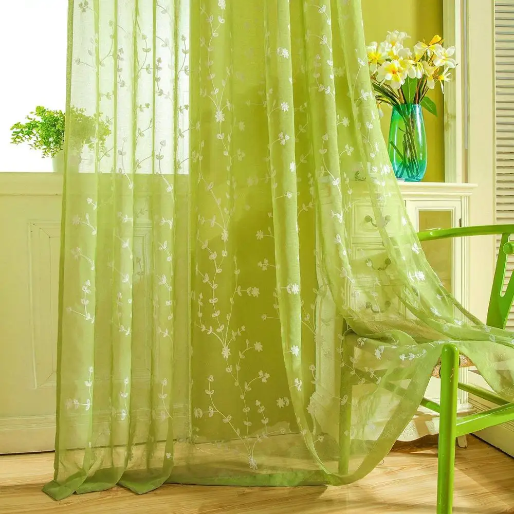 Turkish embroidered organza lace sheer  curtain embroidery fabric