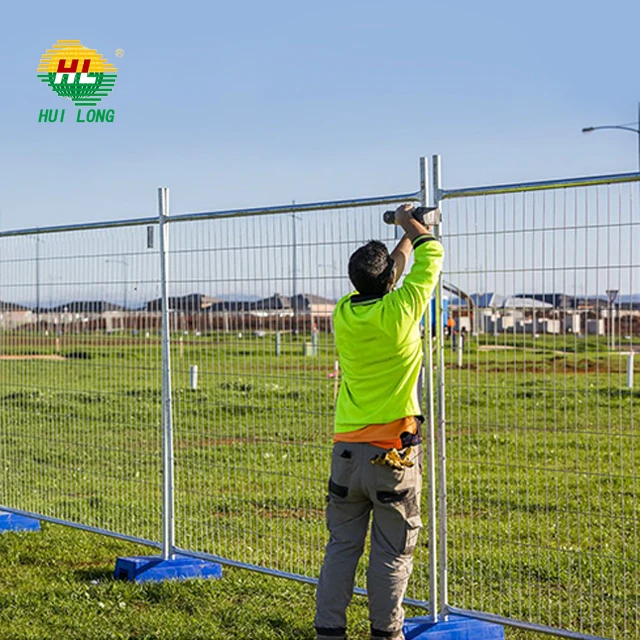 Australian Quality Standard Temporary Fencing Hoardings China Easily Assembled Carbon Steel Frame Zinc Surface Low Maintenance