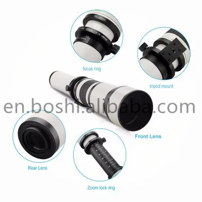 650-1300 мм телефото T2-mouth SLR объектив астрономический телескоп зеркало зеркальная регулируемый объектив с переменным фокусным расстоянием