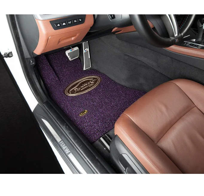 antislip PVC coil car mat roll set- double colors