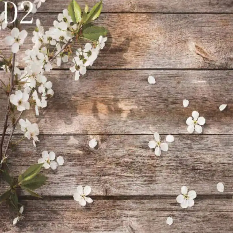 150cm x 150cm Scenic Photo Backdrop Double Side Wood  Background Wrinkle Free Fabric Wooden Floor Photography Props Background