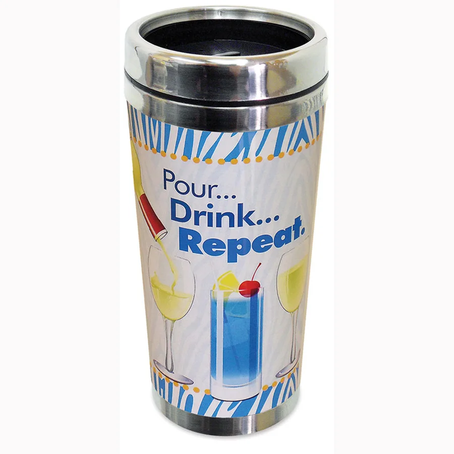 16oz stainless steel photo insert thermos tumbler, double wall stainless steel photo travel mug, bpa free photo travel mug