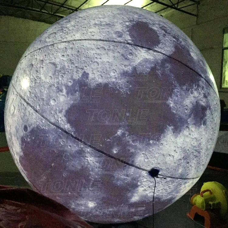 3m Dia Giants inflatable moon balloon/ large LED Lighting inflatable moon decoration for stage event party