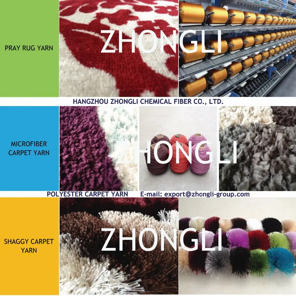 Multi Colored Polyester Carpet Yarn For Producing Machine Made Carpet
