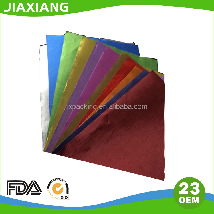waxed paper chocolate wrapping paper aluminium laminated foil
