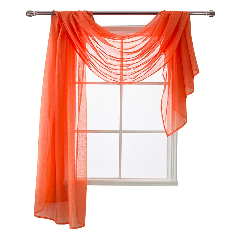 USA window scarf sheer curtain hotsale transparent voile simple valance curtain
