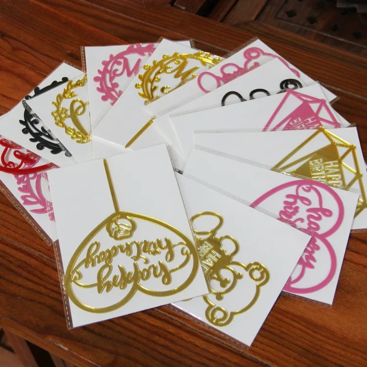 Gold Acrylic Wedding Topper