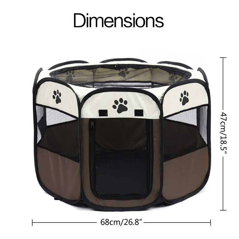 2 in 1 Portable Folding Travel Pet Dog House Playpen Multi-functionable Cage Outdoor Pet Carrier bag tent