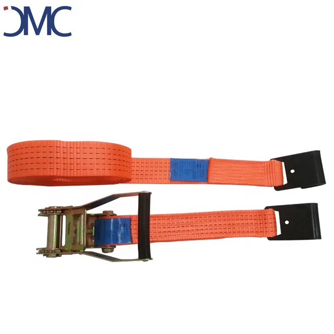 Polyester Ratchet Tie Down Strap Cargo Lashing with Flat Hook