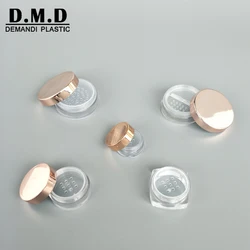 1gr 3g 5ml 10gram 10ml 20g 20ml square empty rose gold pink mineral powder jar with sifter