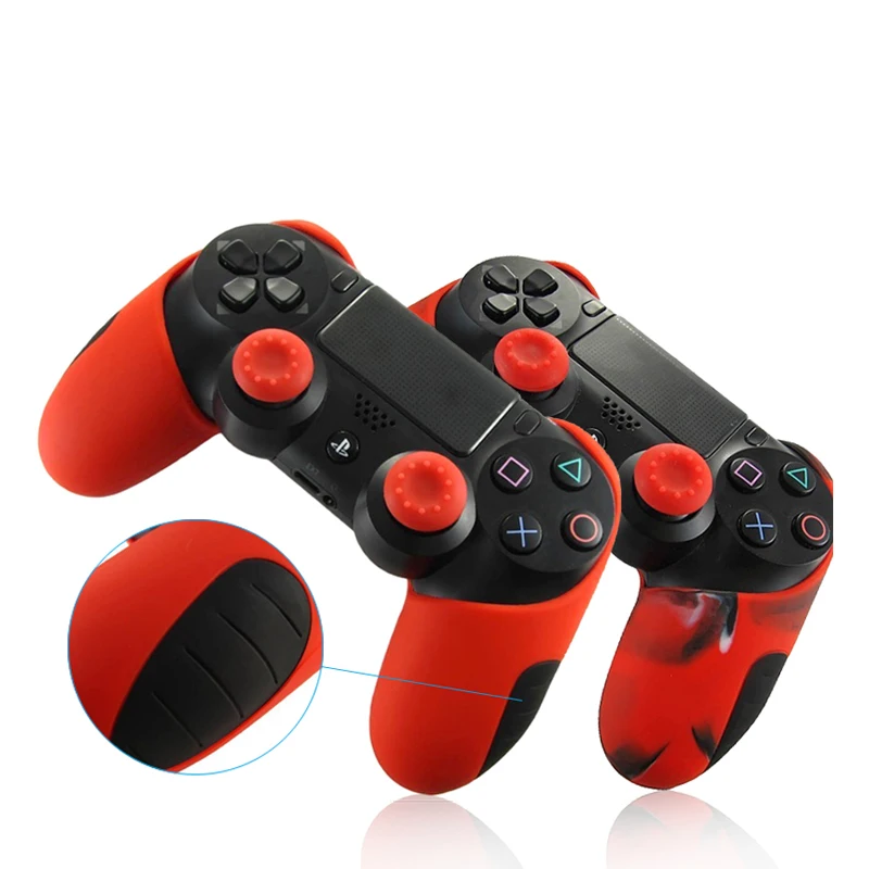 Аксессуары для PS4, силиконовый цветной чехол, мягкий на ощупь утолщенный кожаный чехол для контроллера Sony Playstation 4 PRO Slim