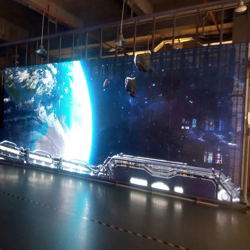 High Brightness Advertising Stage Background Transparent Glass LED Display Screen 7.8mm