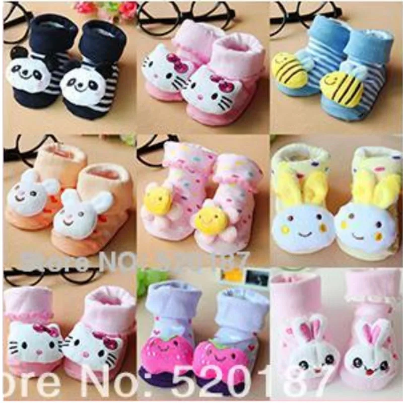 1Pair New 2015 Baby Socks Cotton Knitted Kids Floor Socks Soft Breathable Baby Girls Socks Lovely
