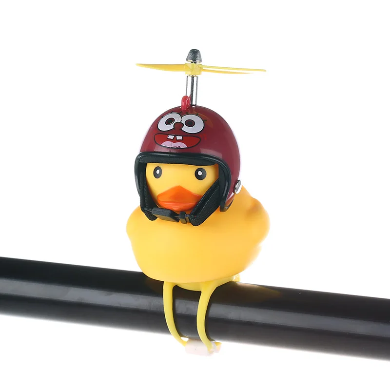 Маленькая желтая утка Детский велосипедный шлем мотоциклетный гудок светящийся бамбук Маленькая желтая утка