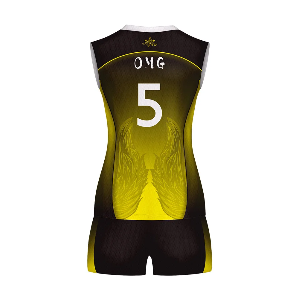 Marshal Custom Unique High End Fashion Printed Sublimation Red Sleeveless Volleyball Jersey Design