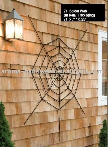 Halloween decoration black spider web realistic decor bar party haunted house props