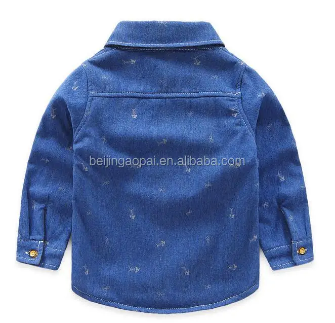 
Bulk wholesale kids clothing baby denim clothes children shirt 