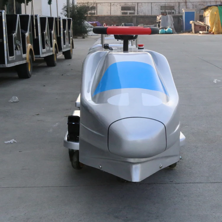 
China Manufactures FRP Shell cheap Theme Park Mall Rides Trackless Train 