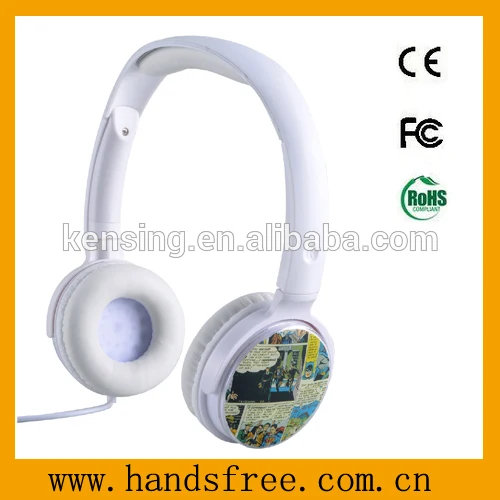 белый цвет музыка dj наушники с заказной логотип