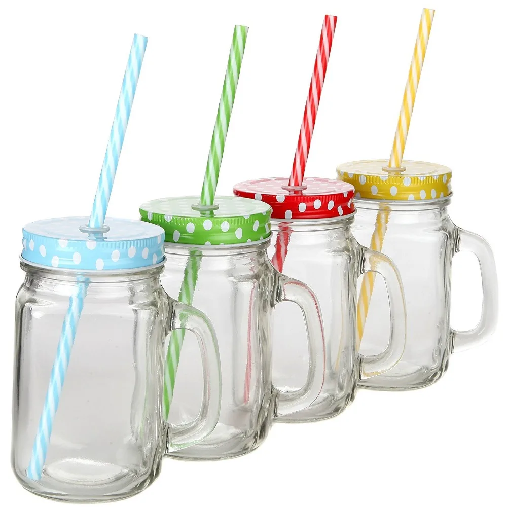 120ml hot sale mini ice cold drink bottle glass mason jar with lid and straw wholesale