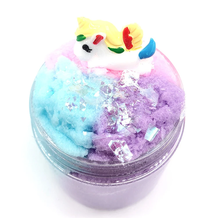 
Resin toy new arrival toys fashion unicorn brushed snow slime products 