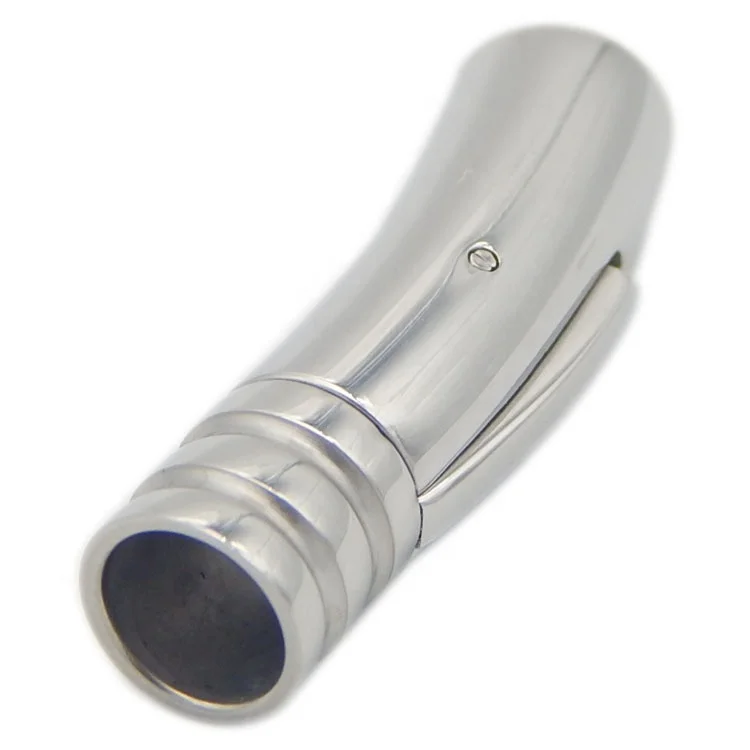 friendly fashion small stainless steel round karabiner buckle clasp for leather bracelet jewelry accessories