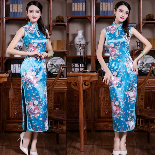  Лидер продаж длинное платье женские платья традиционное китайское qipao для продажи