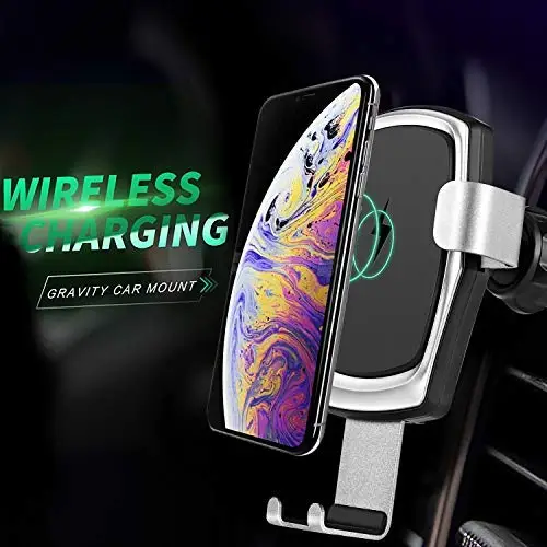 
2 in1Qi 10W Gravity Wireless Fast Charge Car Mount Air Vent Phone Holder Charger Compatible For Iphone and Samsung Smartphones 