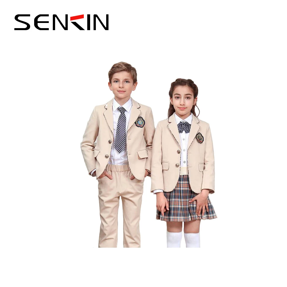 China Factory Price Grey School Uniform Blazer For Primary School Uniform Designs