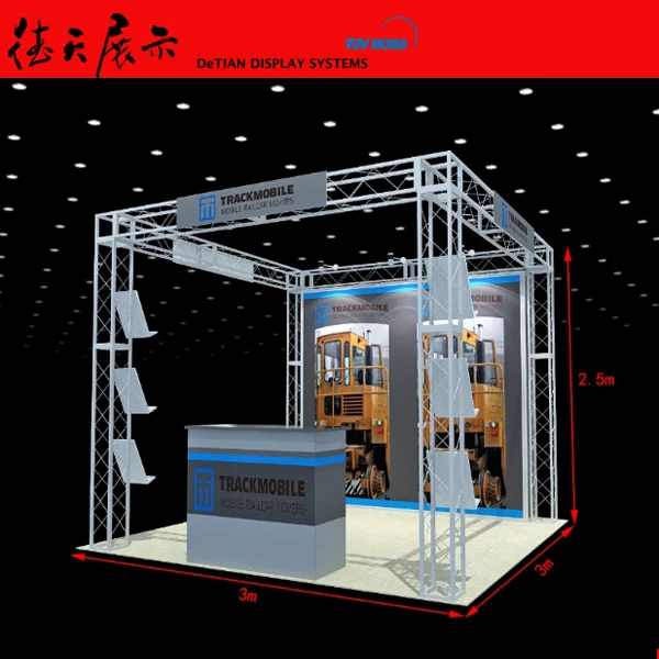 Open 3x3 expo stands, aluminum trade show booth portable exhibition stands design