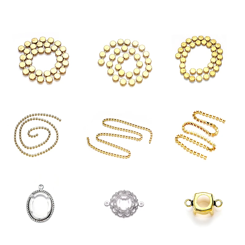 Wholesale setting bracelet clasp parts for jewelry making