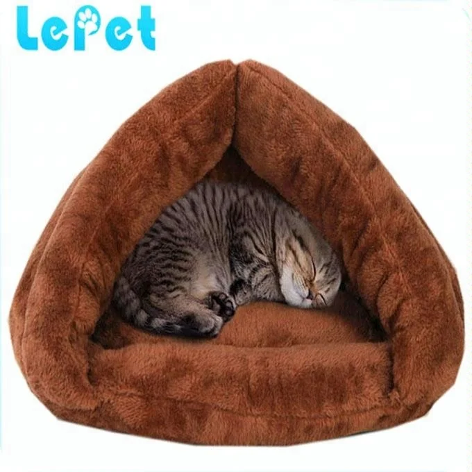 Soft cozy cuddle pouch cat cave pet cave bed Cat Sleep Bag