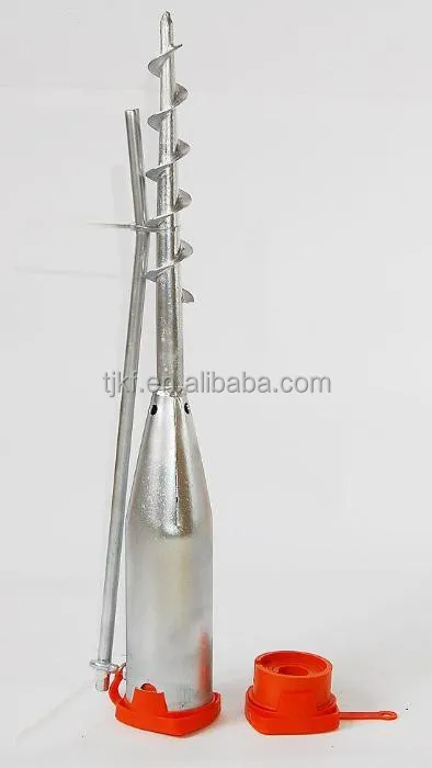 ground screw pole anchor for fence