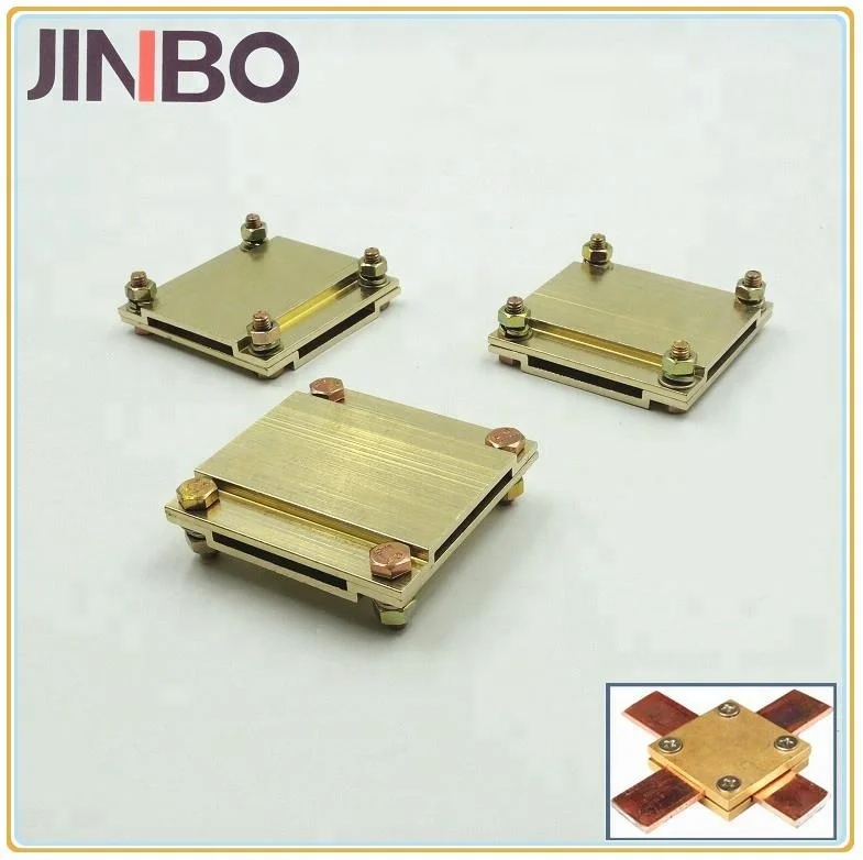 Chinese Factory Wholesale Grounding Earthing Accessories Brass Fixing Clamp for Copper Earthing Strip / Copper Tape