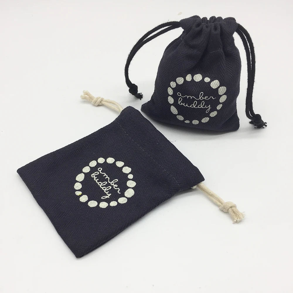 
wholesale organic cotton canvas small velvet drawstring pouch jewelry gift bag 