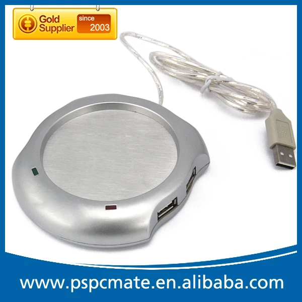 Promotion Gift Coffee USB Mug Warmer with 4 Port Usb Hub,China Novelty Gift Beverage USB Cup Warmer