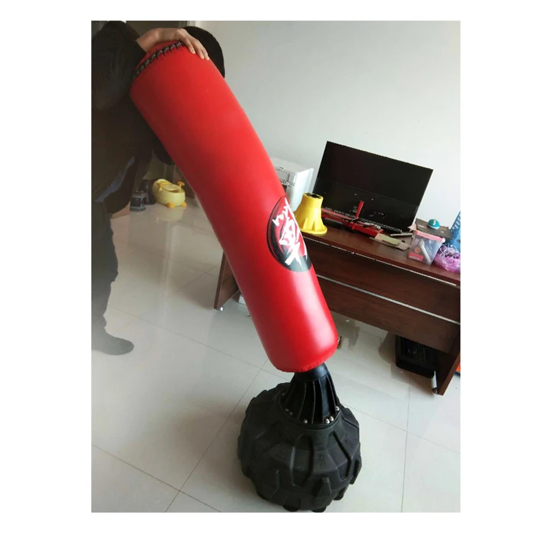 
2021 customized LOGO natural ruber connector punching bag boxing training bag with good elasticity 