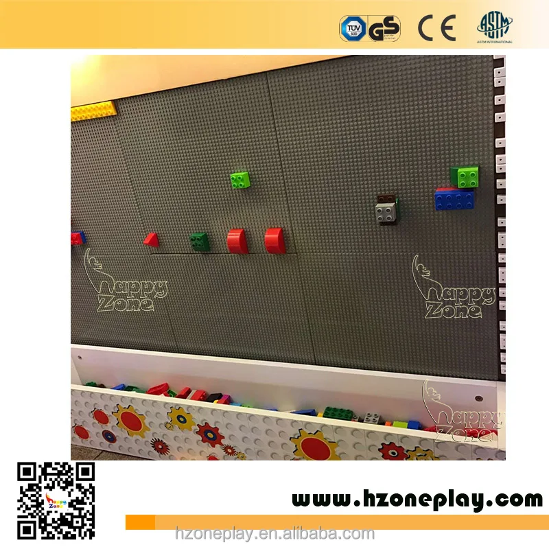 CE certified 25cm Square Sized Big Wall Mounted Block Play Unit Block Sheet Block Play Modulars for Kids Wall Play Corners