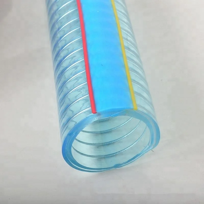 High Quality Transparent Clear Spring Hose PVC Steel Wire Reinforced PVC Thunder Hose
