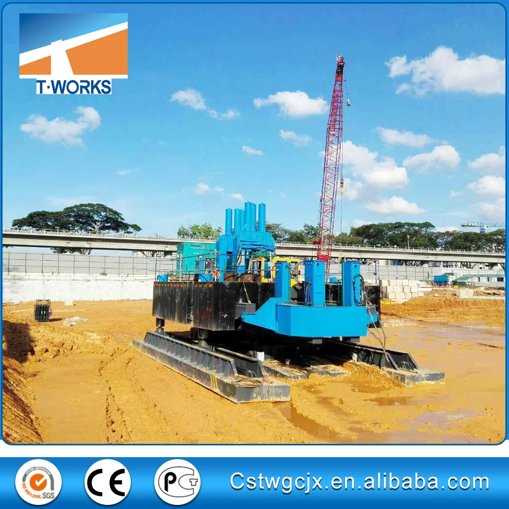 860T New Hydraulic Static Pile Driver for pressing the PHC pile for real estate or other construction foundation project