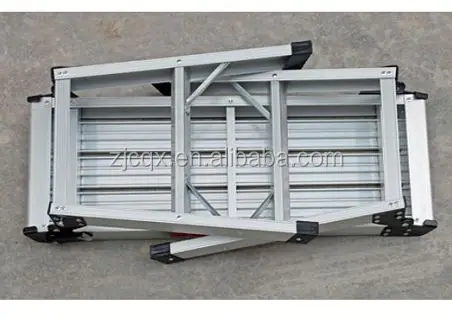 Folding Aluminium Platform Work Step Hop Up Bench Decorating 77cm Long 50cm High